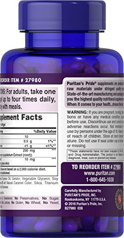 Puritan's Pride - Puritan’s Pride Resveratrol 250 mg – 60 Cápsulas | Antioxidante Natural