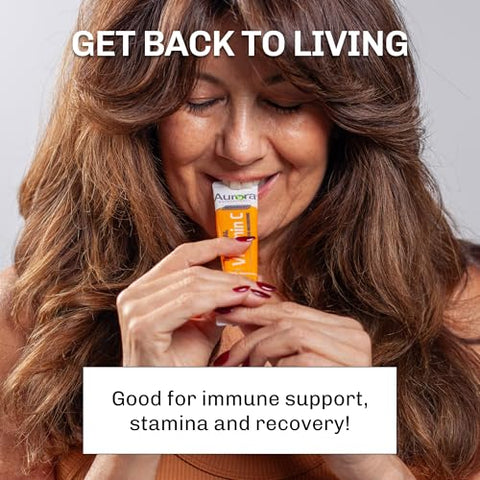 Vida Lifescience - Aurora Nutrascience Micro-Pack Vitamina C Lipossomal, Suporte Imunológico, 1.000 mg Por Porção, Sem Glúten, Não-OGM, 30 Pacotes Individuais, 615 g