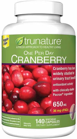 Generic - Tru-Nature Pacran Cranberry 650 mg – 140 Cápsulas Vegetarianas | Saúde e Bem-Estar