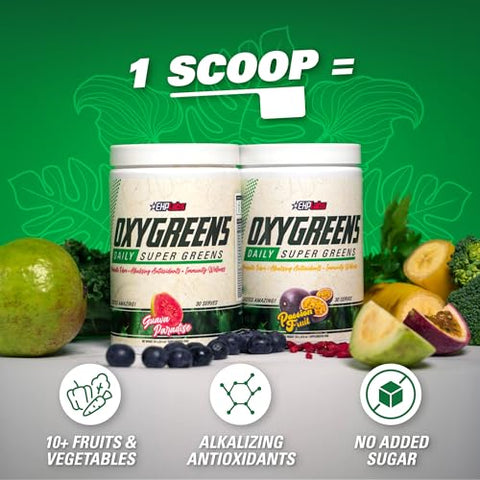OxyGreens Pó de Super Greens – Spirulina | 100g - EHP Labs