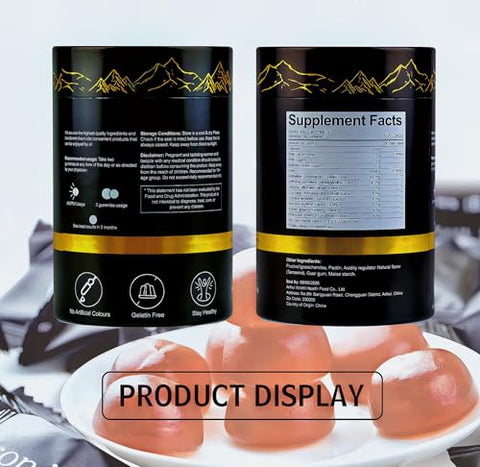 ZWQITDS - Gummies de Ouro de Shilajit Puro do Himalaia, 3000mg, 60 Gummies (240g)