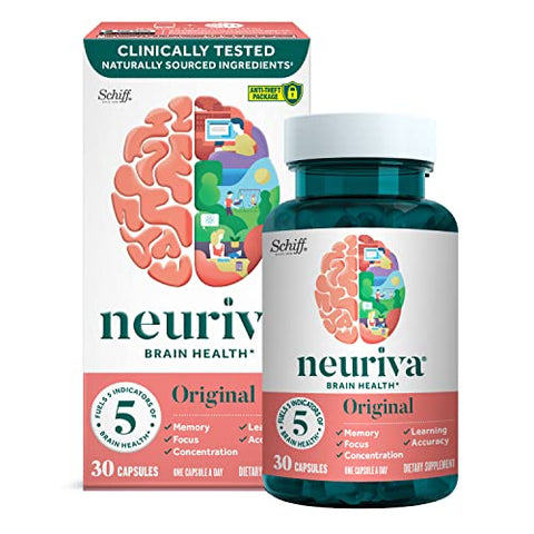 Original – Suplemento para Desempenho Cerebral (30 Unidades), Apoio ao Cérebro com Ingredientes Naturais 1 un (Pacote com 3) - NEURIVA
