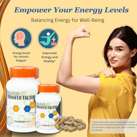 Dislafarm - Transfer Factor Enhanced – Cápsulas Naturais 100, Suporte Imunológico – Fator de Transferência do Colostrum Bovino e Gema de Ovo