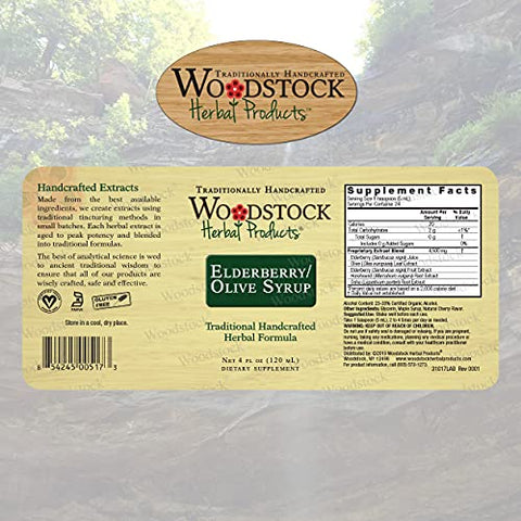 WOODSTOCK HERBAL PRODUCTS - Xarope de Sabugueiro e Azeitona, 120 ml