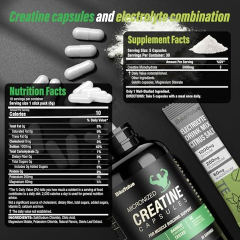 Bikayalue - Cápsulas de Creatina: Potencialize seus resultados com a marca líder em suplementos esportivos