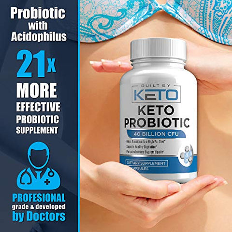 Built by Keto - Keto Probióticos com Prebiótico – Digestivo | Marca: Keto Probióticos
