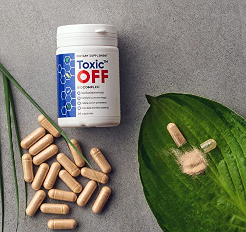 TOXIC OFF - Cápsulas Diárias Fáceis de Engolir, 20,0 Porções (Pacote de 1)