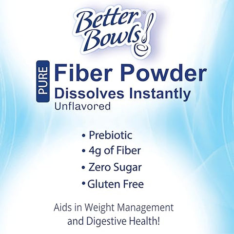 Better Bowls - Pó de Fibra Instantâneo Sem Sabor, Sem Açúcar – Marca: Primeira Opção