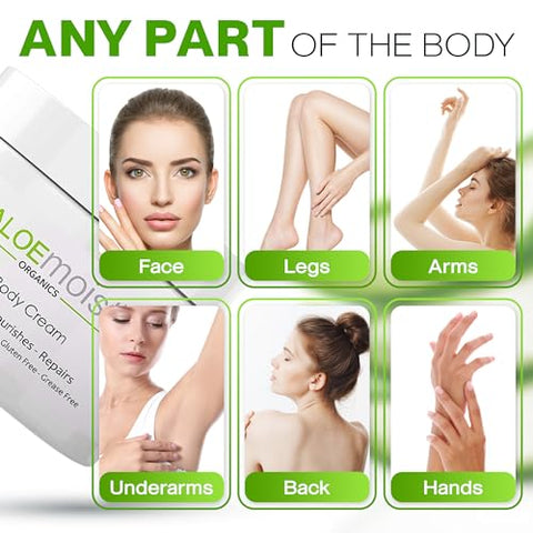AloeMoist - Loção Corporal Natural de Aloe Vera – Rosto | Hidratante Facial