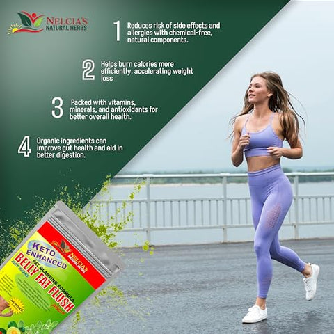 NATURAL HERBS - Queimador de Gordura Abdominal para Homens Nelcia – 100% Natural – 60 cápsulas – Resultados Rápidos