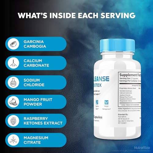 NutraRize - (2 Pacotes) Ketosyn Cleanse – Limpeza Avançada para uma Dieta Cetogênica | 60 cápsulas | Fórmula Poderosa | Acelera a Queima de Gordura | Resultados Rápidos