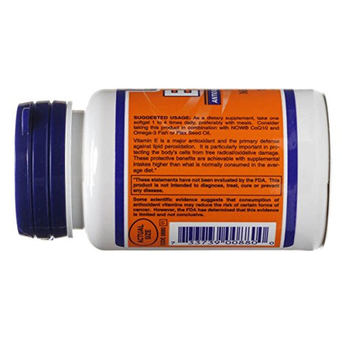 NOW Foods - Vitamina E-200 UI 100 Softgels (Pacote com 2) – Marca de Produto