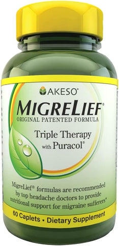 Original Triple Therapy with Puracol – Suporte Nutricional para Enxaquecas – 60 Cápsulas/1 Mês de Fornecimento - MigreLief