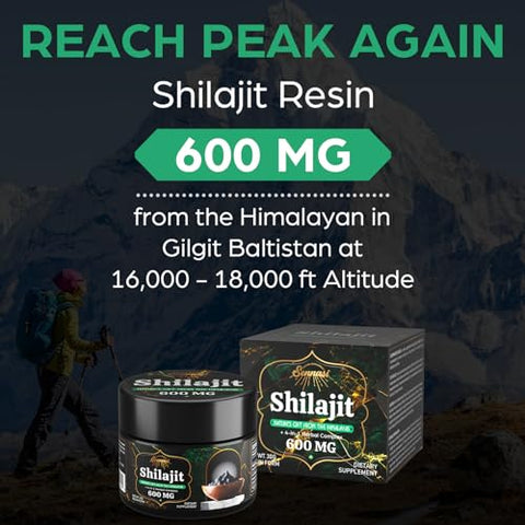 Sennasi - Shilajit Resina 600 MG – Suplemento de Shilajit com Ácido Fulvico | Marca: Shilajit Resina 600 MG