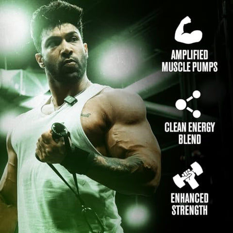 NITROSURGE – Energia Infinita, Ganho Instantâneo de Força, Foco Claro, Bombas Intensas – Impulsionador de Óxido Nítrico, Pó Energético Pré-Treino Poderoso – 30g - Jacked Factory