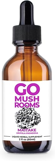 GO Mushrooms - Maitake Tincture – Extrato Duplo de Corpo Frutífero de Cogumelo para Renovação – 30ml