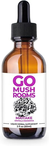 GO Mushrooms - Maitake Tincture – Extrato Duplo de Corpo Frutífero de Cogumelo para Renovação – 30ml