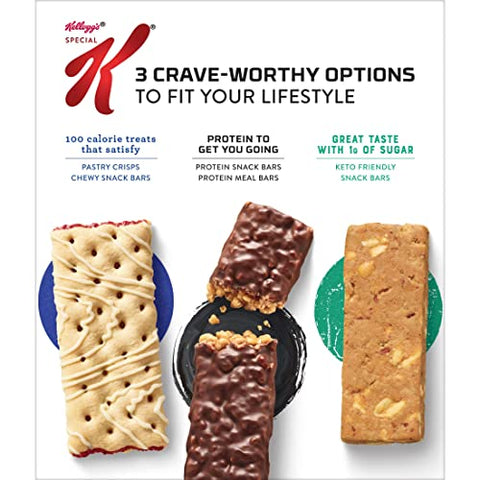 Kellogg’s Special K Barras de Proteína, 12g de Proteína, Fonte de Fibra, Morango (6 Caixas, 36 Barras)