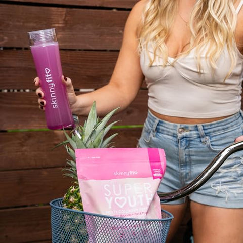 Super Youth Tropical Punch – Colágeno Multi-Peptídeos Probióticos, Fibra de Baobá, Vinagre de Maçã, Ácido Hialurônico | 100g - SkinnyFit