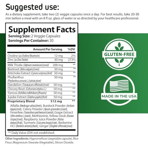 Supplevive - Urgent Liver 911 – Suporte Herbal para o Fígado, Limpeza e Desintoxicação – Marca em Destaque