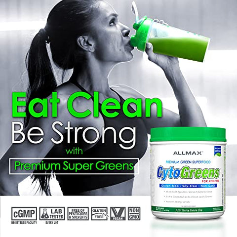 Cytogreens Pó de Super Verdes, com Spirulina e Espinafre | 100g - ALLMAX Nutrition