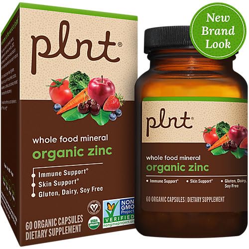 plnt - Zinco Orgânico, Fórmula Mineral de Alimentos Integrais para o Sistema Imunológico – 100g