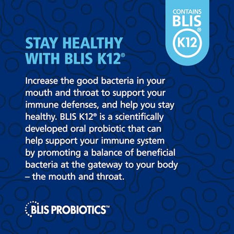 Probióticos ThroatHealth – Suporte à Imunidade da Garganta, 2,5 Bilhões de UFC, Probióticos Orais - BLIS