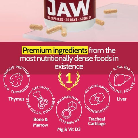 Strong Jaw - Suplemento Gum Restore – Suporte para Gengivas Recuadas, Inchaço Gengival, Saúde Bucal | Marca em Destaque