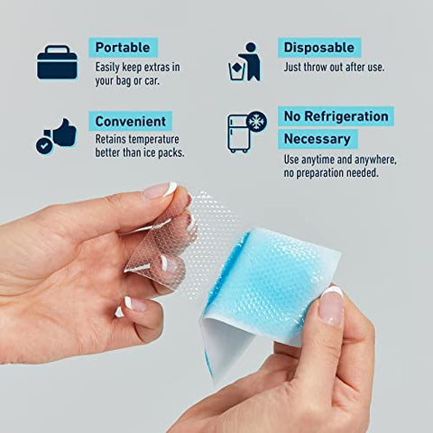 20 Pack – Adesivos Refrescantes para Febre, Alívio Natural de Dor de Cabeça e Enxaqueca, Lenços de Gel Macios, Adesivo para Febre Infantil, Alívio de Tensão/Sinusite, Prevenção de Dor de Cabeça - AllSett Health