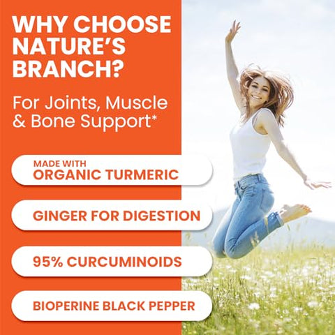 Nature's Branch - Extra Forte Cúrcuma Curcumina e Gengibre – 100g – Benefícios para a Saúde