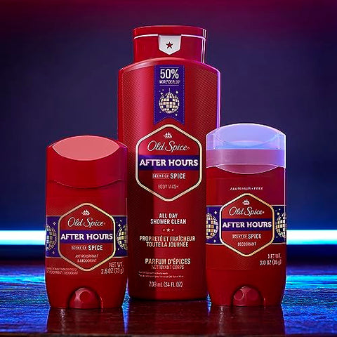 Body Wash para Homens, Fragrância After Hours, 710 ml (Pack com 4 unidades) - Old Spice