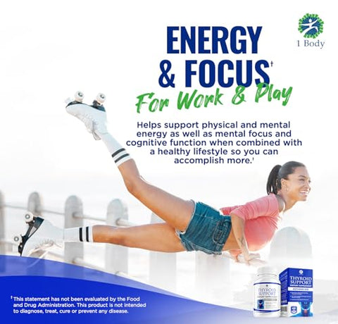 Suplemento de Suporte à Tireoide 1 Body com Iodo – Energia