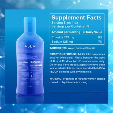 Redox – Suplemento de Sinalização Celular para Energia Celular – 100ml - ASEA