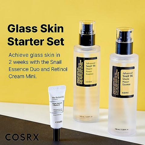 Glass Skin Starter Set, Essência de Mucina de Caracol Avançada 96 (100ml*2) - COSRX