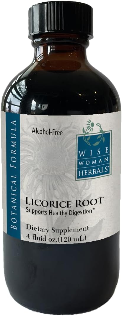 Extrato Sólido de Raiz de Alcaçuz – 120 ml – Extrato Líquido 4:1 Extra Forte – Livre de Álcool – Suporta a Digestão Saudável - Wise Woman Herbals