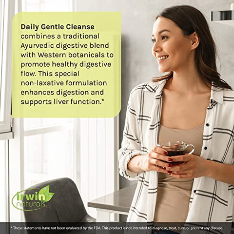 Daily Gentle Cleanse – 60 Soft-Gels Líquidos, Pack de 2 – Fórmula Não-Laxante com Triphala - Irwin Naturals