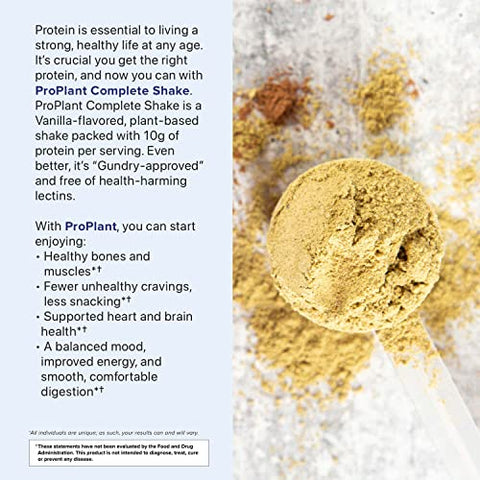 Shake Completo de Proteína Vegetal de Alta Fibra, 20 Porções (Baunilha) - Gundry MD