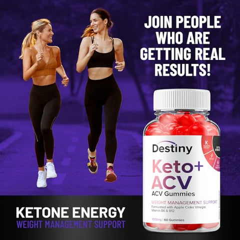 Indelo - Destiny Keto ACV Gummies (3 Pacotes) – Fórmula Avançada Destiny Keto Plus ACV Gummies Vinagre de Maçã, Gerenciamento de Peso, Suplemento Dietético Destiny ACV para Homens e Mulheres (180 Gummies)
