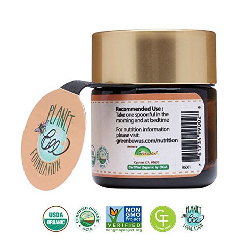 Organic Fresh Royal Jelly – 100% Certificado Orgânico pelo USDA, Não-OGM, Halal, Puro, Livre de Glúten – Um dos Mais Nutritivos – (28g) - Greenbow