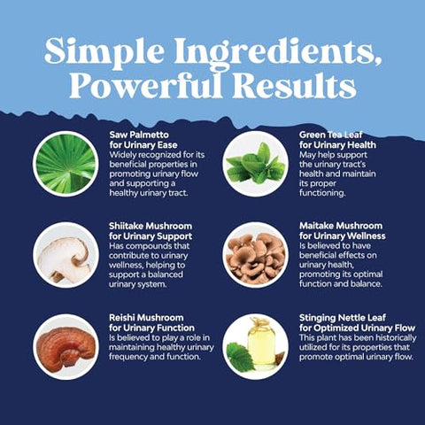 Natures Craft - Suplementos de Saúde Herbal para Próstata – Avançados Suplementos para Próstata com Beta Sitosterol, Selênio, Pygeum e Saw Palmetto para Suporte à Próstata e Frequência Urinária em Homens