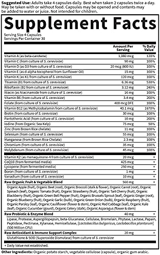 Vitamin Code Multivitamínico para Homens, Frutas – 100% Alimentos Integrais - Garden of Life