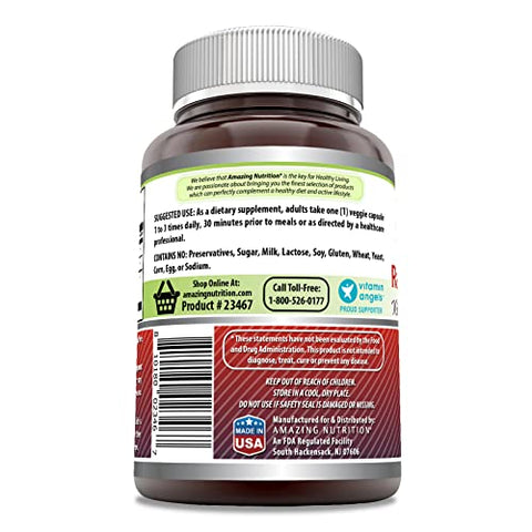 Amazing Nutrition - Amazing Formulas Cetona de Framboesa com Extrato de Chá Verde – 60 Cápsulas (500mg)