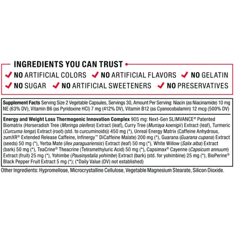 Force Factor - FORCE FACTOR LeanFire com SLIMVANCE de última geração, 2-Pack, Pílulas Energéticas Avançadas com Vitaminas B e Cafeína para Acelerar o Metabolismo, Aumentar o Foco e Melhorar o Treino
