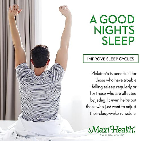 Melatonina Mastigável, Sabor de Frutas Vermelhas, 1mg para Adultos ou Adolescentes, Auxílio Natural para Adultos, Alternativa aos Gummies de Melatonina com 1 mg - Maxi Health