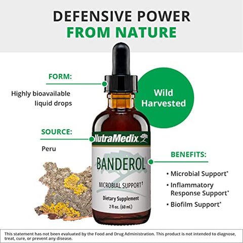 Banderol Tintura Herbal – Microbiana | 30ml | Marca NutraMedix - NutraMedix