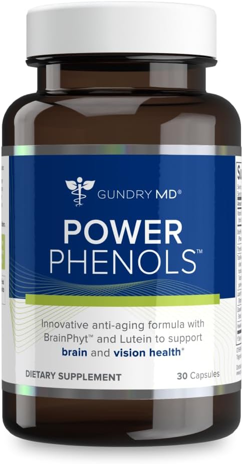Power Phenols – Suplemento para Saúde Cerebral: Cognição, Foco, Motivação, Produtividade e Energia – (30 Porções) - Gundry MD