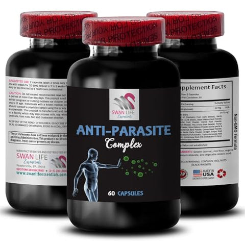 SWAN LIFE ESSENTIALS - Inner Detox – Complexo ANTI-PARASITAS – Caminhos Limpos, Novo Começo, Bem-Estar Diário, Mistura Refrescante, Defesa Diária, Escudo Botânico, Suporte Equilibrado, Equilíbrio Herbal 3 Frascos 180g