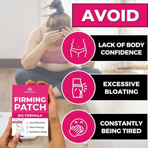 Spirit Patches - Patches Firmadores de Vitamina B12 (Pacote com 72) – Energia para Mulheres – 100% Natural