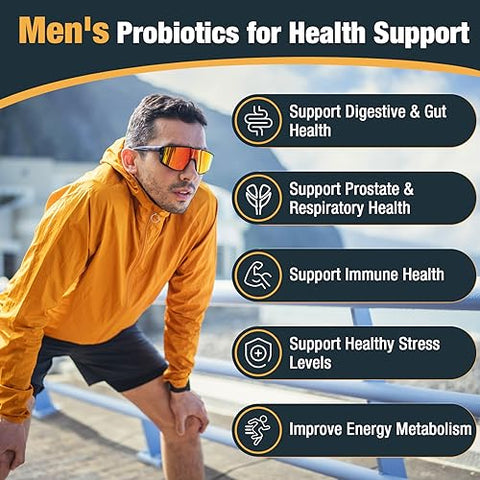 BESENIFY - Probióticos para Homens, 500 Bilhões de UFCs – Fortaleça sua Saúde Masculina com Probióticos de Alta Potência