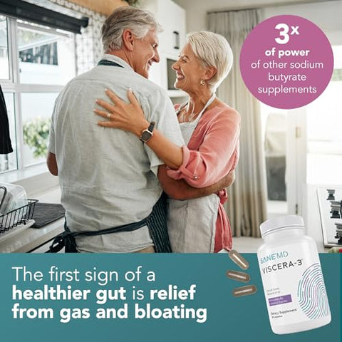 MD – Viscera 3 Postbióticos com Tributirina – Suplemento de Butirato de Sódio para Alívio de Gases e Inchaço – Saúde Intestinal – SII - SANE